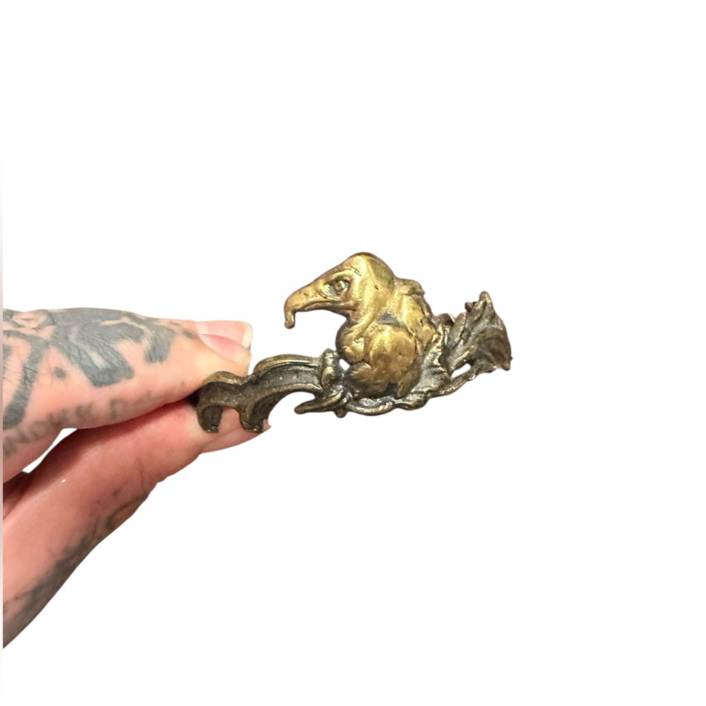 Gold and brass vulture bird cuff bracelet Accessory
